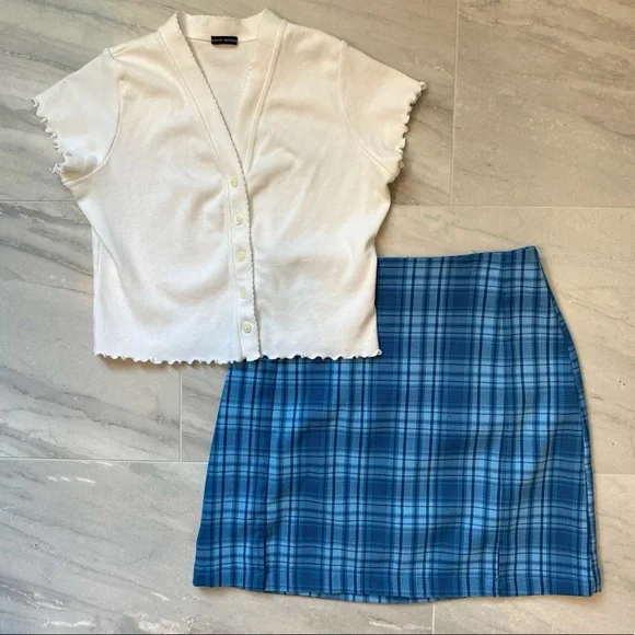 Brandy Melville Bundle Paige Top And Cara Mini Skirt - Picture 1 of 10